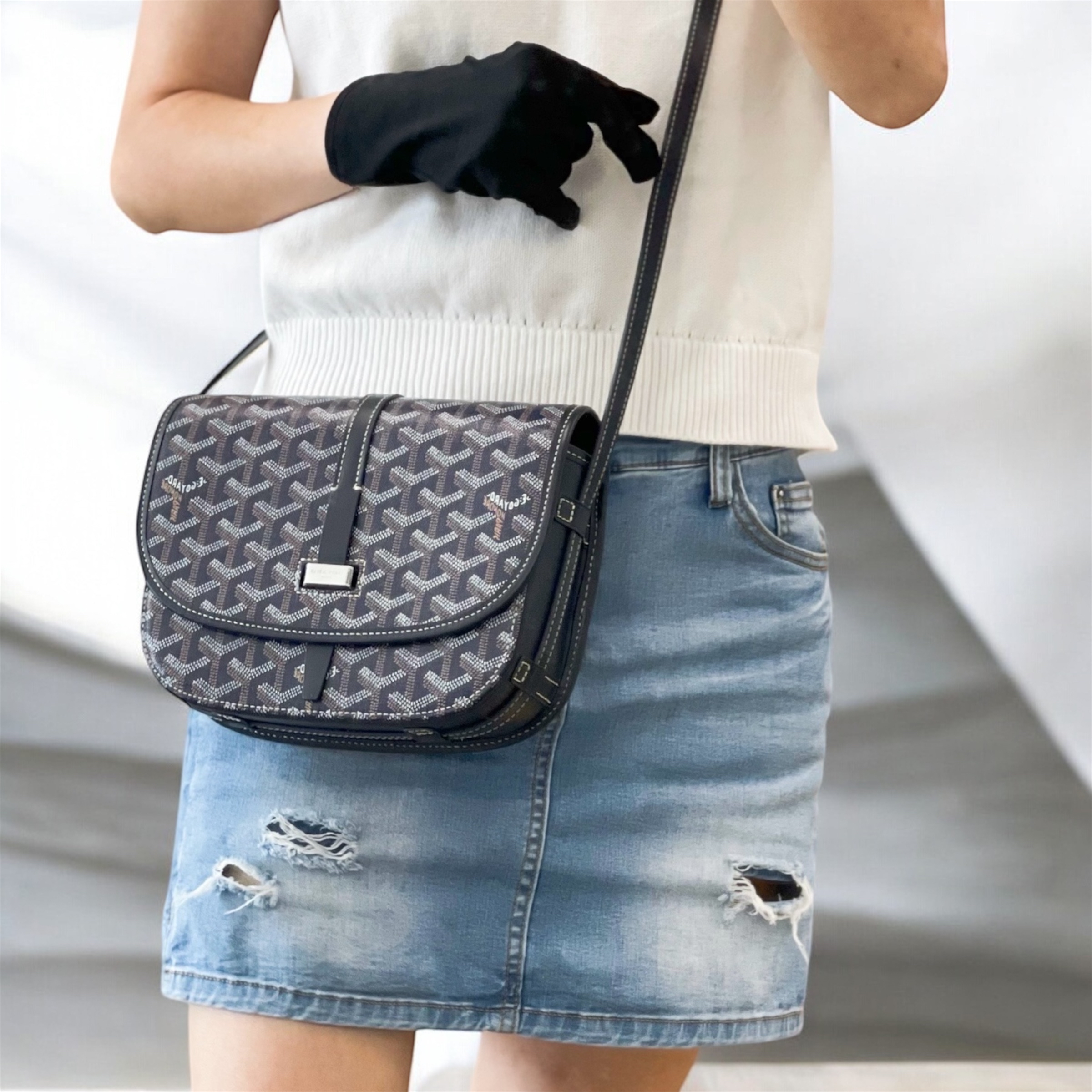 Goyard Belvedere Bag 郵差包 黑/啡色 PM Size