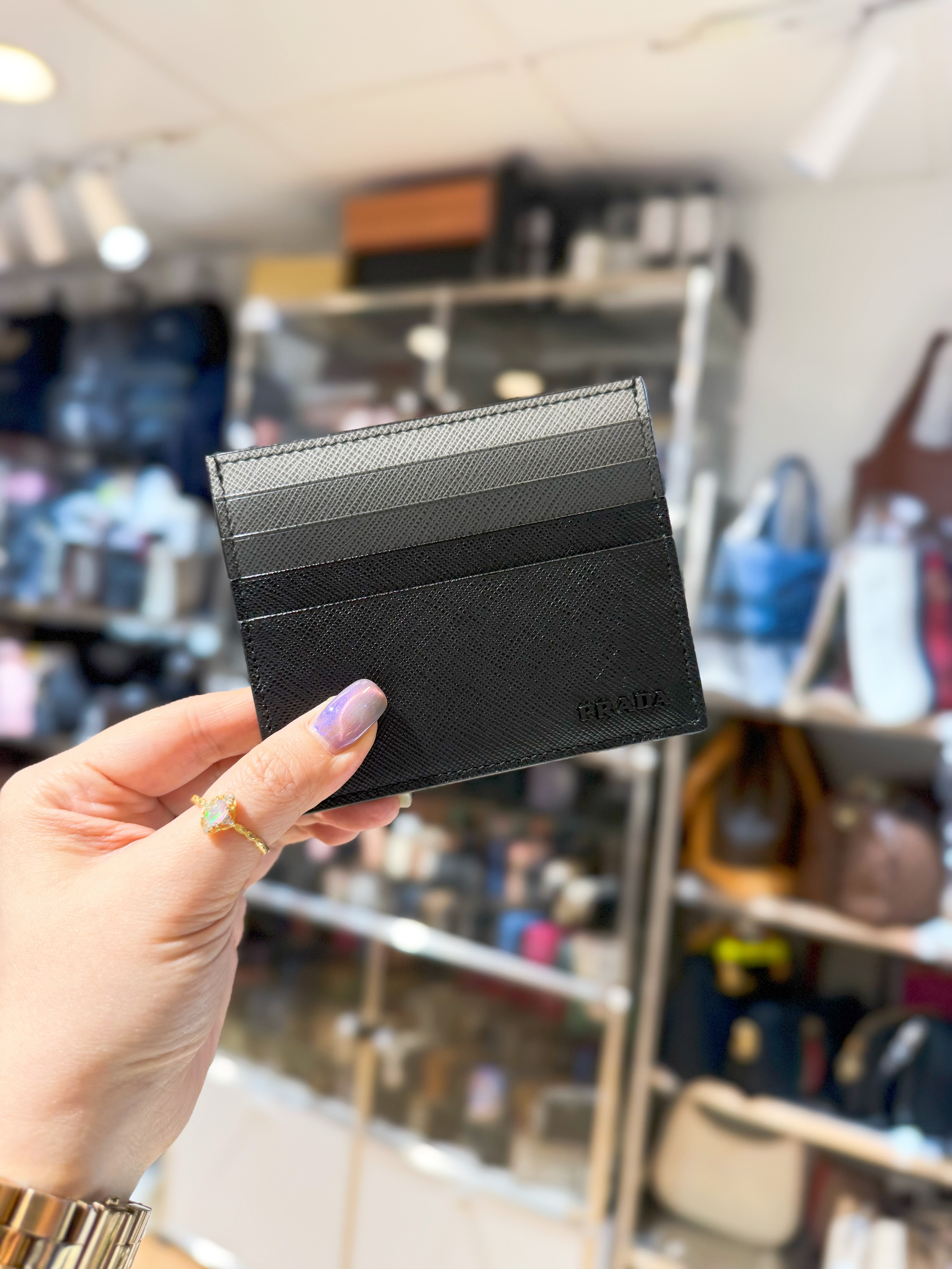 Prada card holder XL SF/blk/grey/9cc