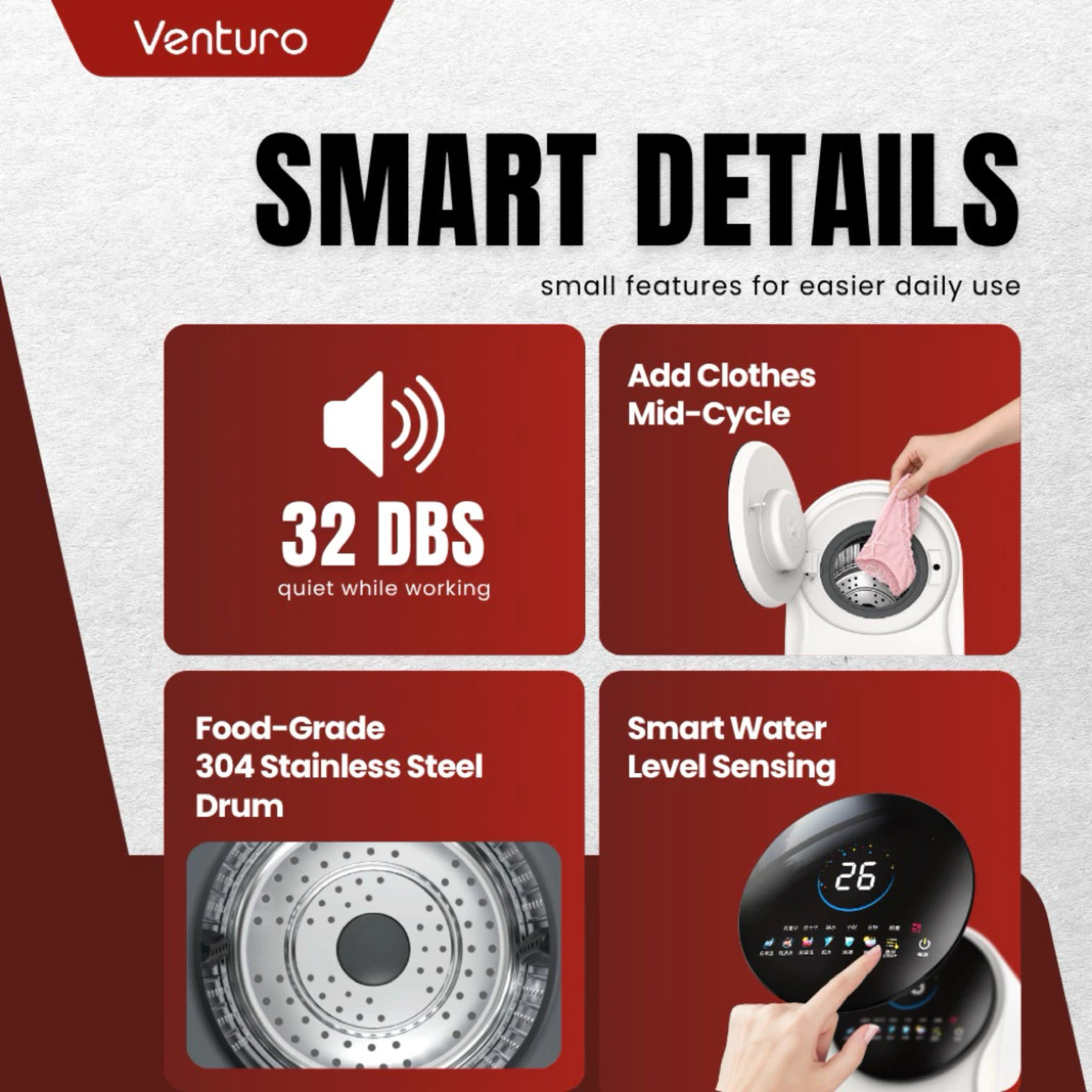 Model: VTR-03-Drum Underwear Washing Machine (Wash, Dry and UV sterilization)