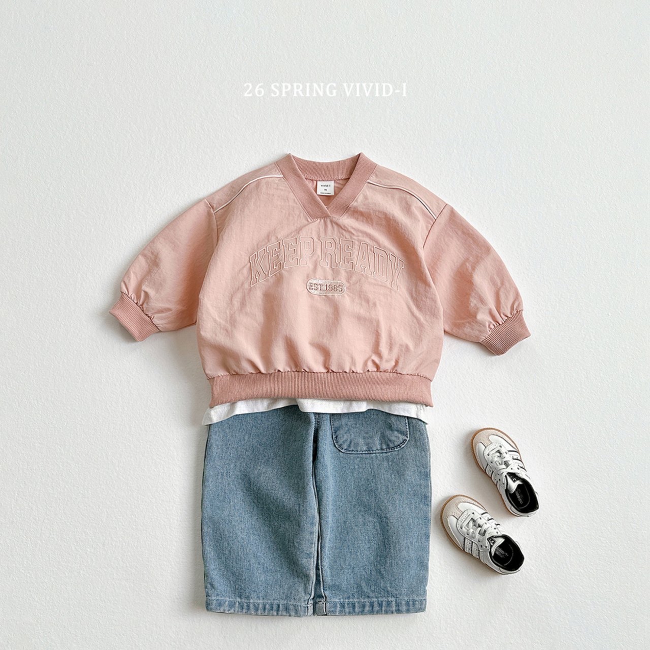 🌸預訂 韓國直送🌸🇰🇷VIVIDI四色棒球風刺繡防風寬鬆上衣