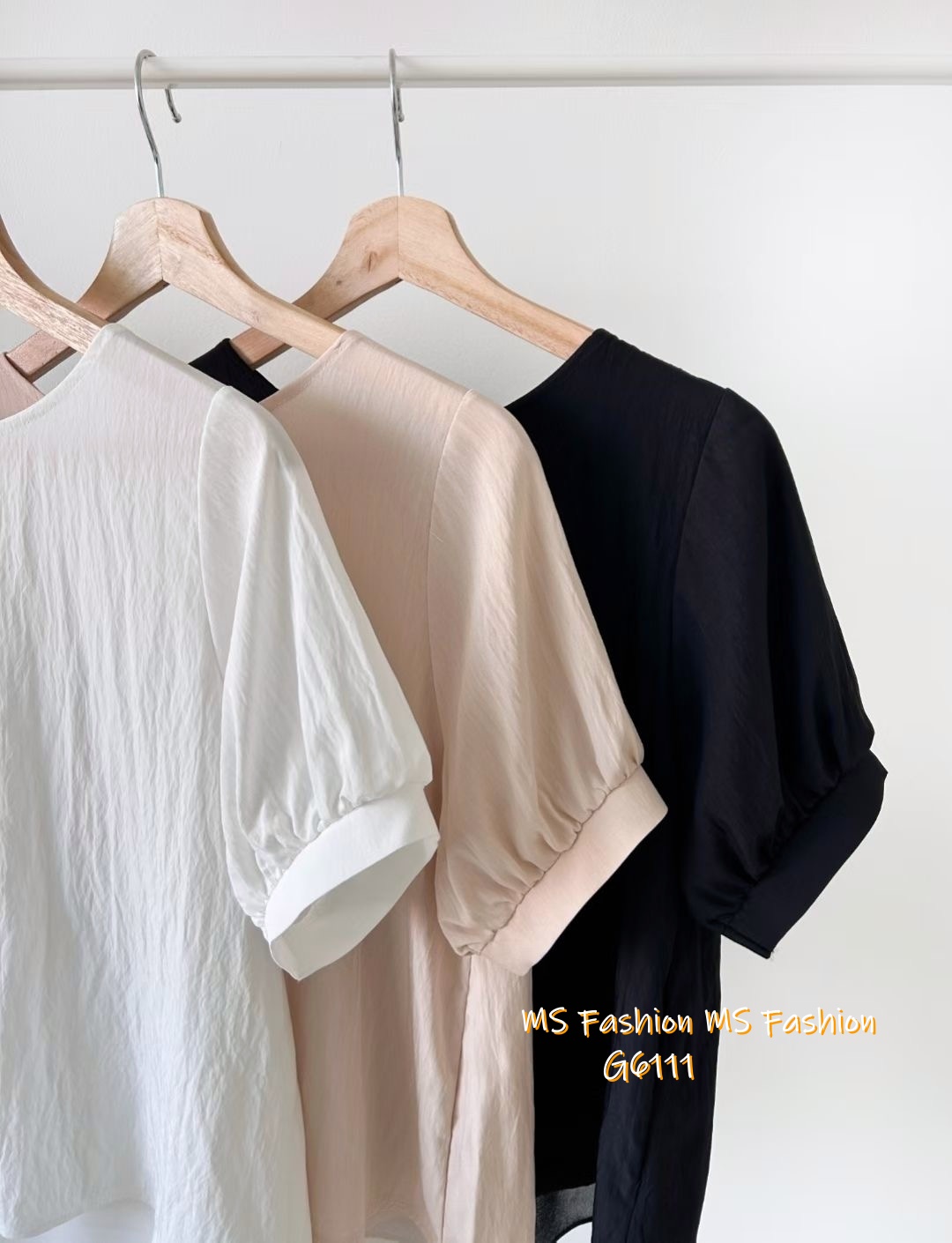 G6111 韓國🇰🇷特色皺皺拼布top