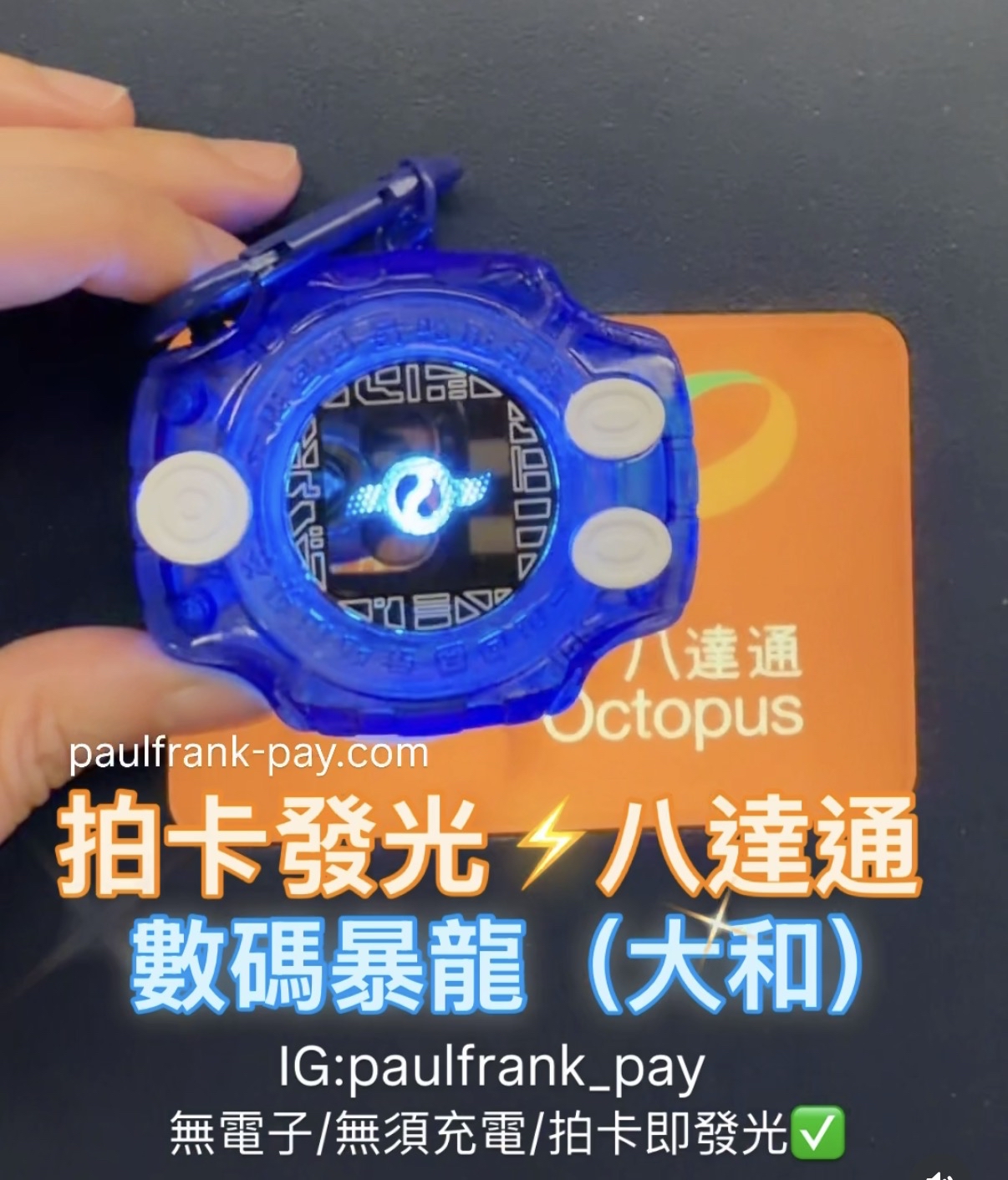 Digimon數碼暴龍機拍卡發光八達通