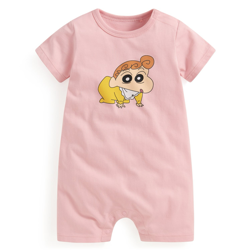 ☀️代購預訂 台灣直送☀️蠟筆小新系列純棉人物印花短袖連身服