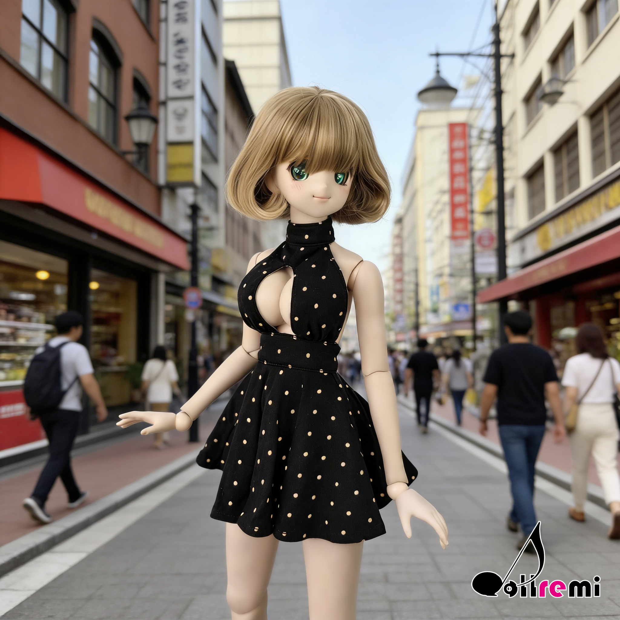 【dollremi】(DD0283C) 開胸傘裙 Open chest umbrella Dress