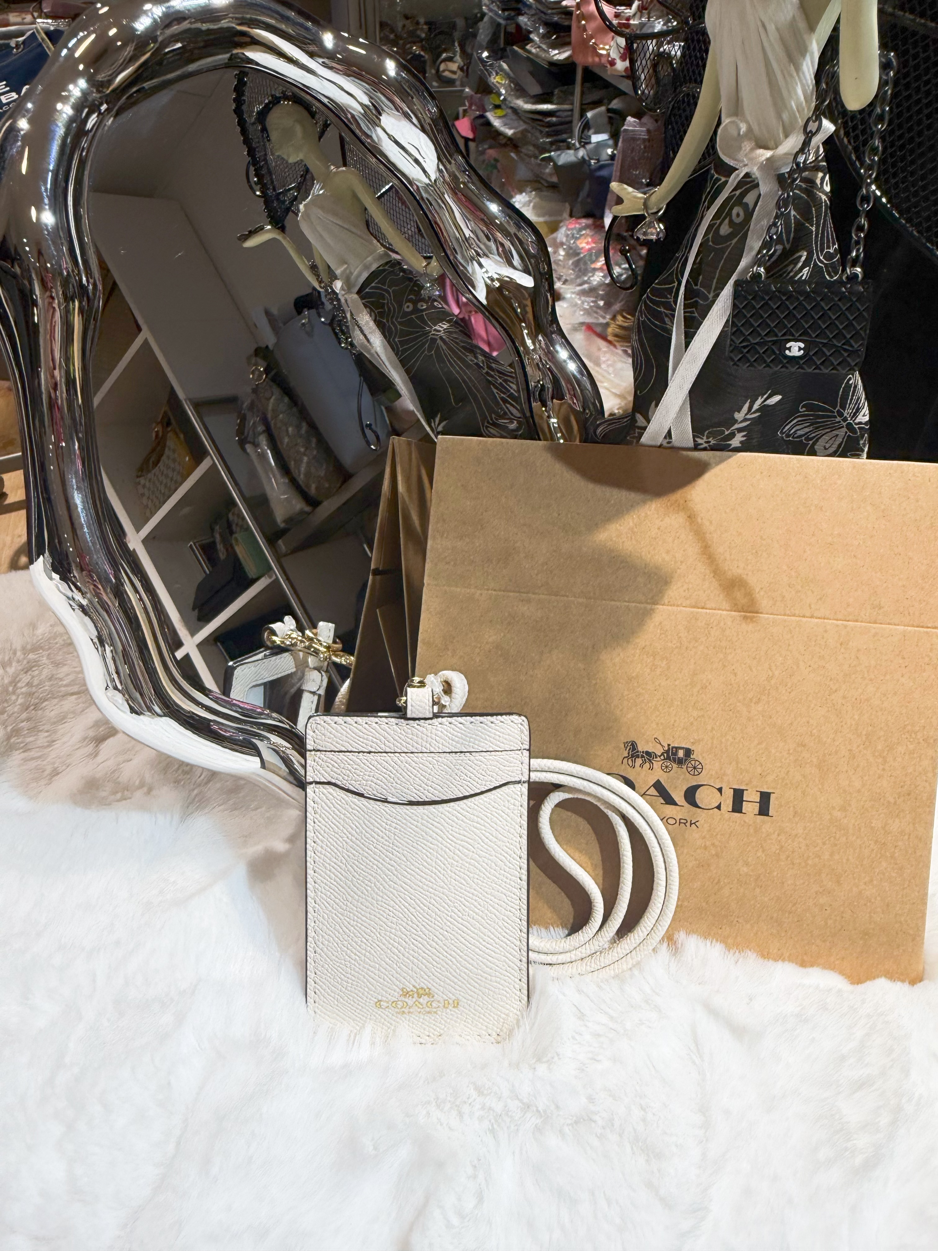 Coach lanyard card sf/w