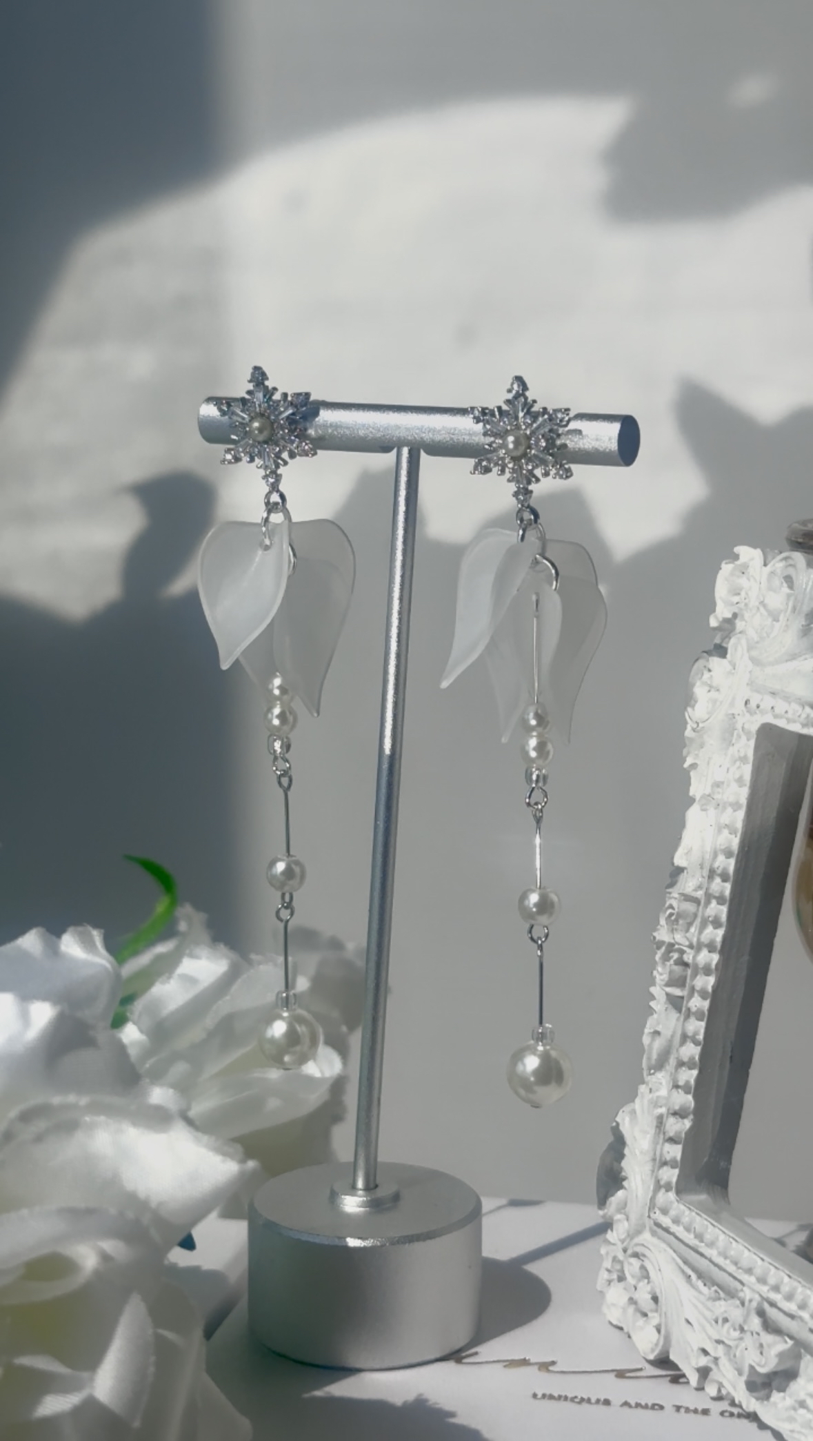 珍珠花瓣耳環👰