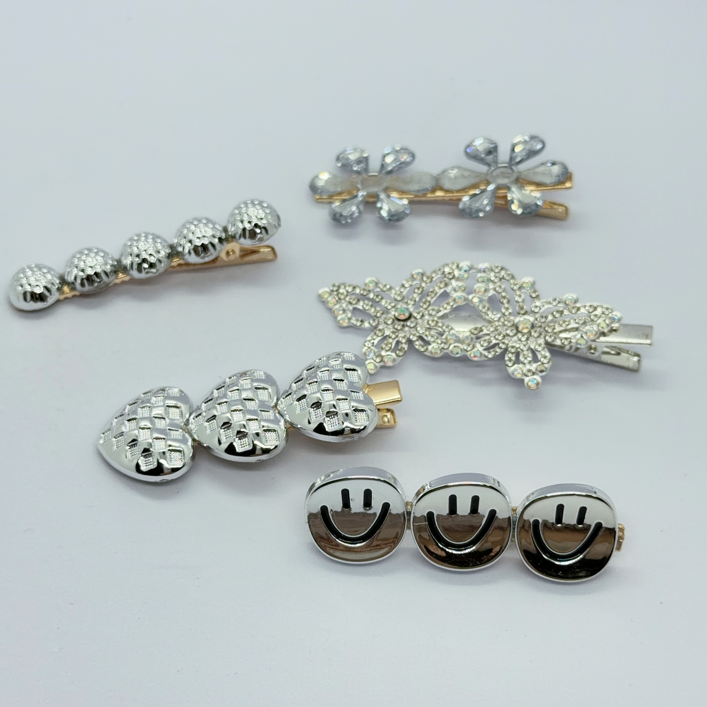 珠寶造型髮夾組 (5隻裝) / Jewelry‑Style Hair Clip Set (5 pcs) B