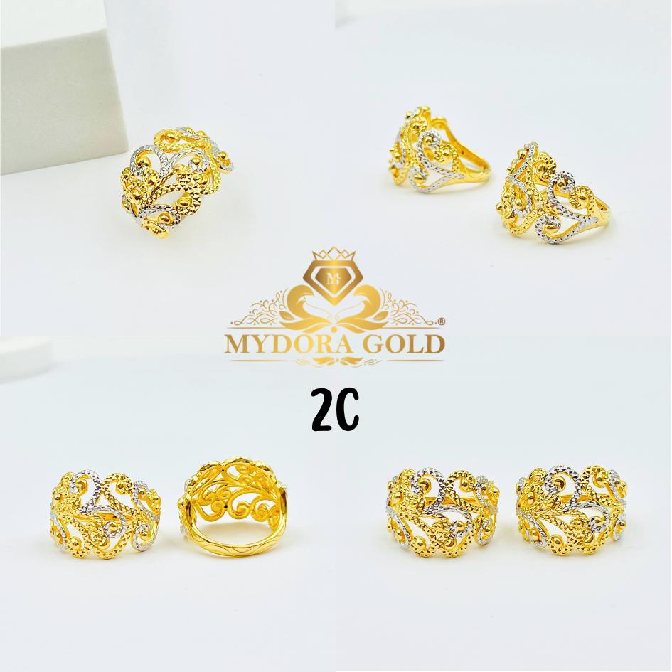 MYDORA Cincin Tiara Jawa Pahat Klasik (5G) l EMAS 916/22K