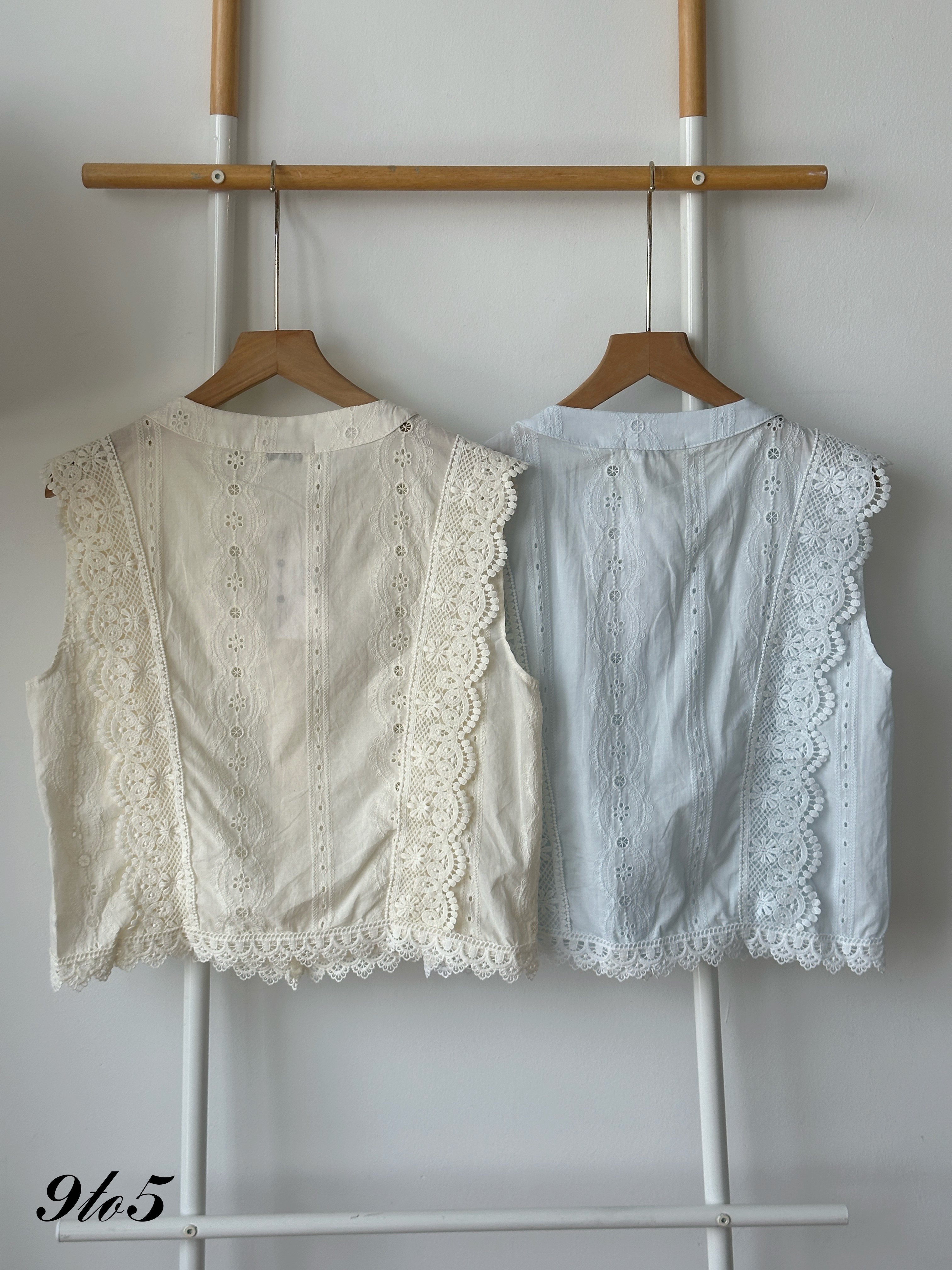 T4429 Lace Sleeve Floral Blouse - 3 Colors 