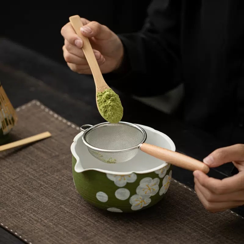 日式抹茶手繪工藝八件套裝