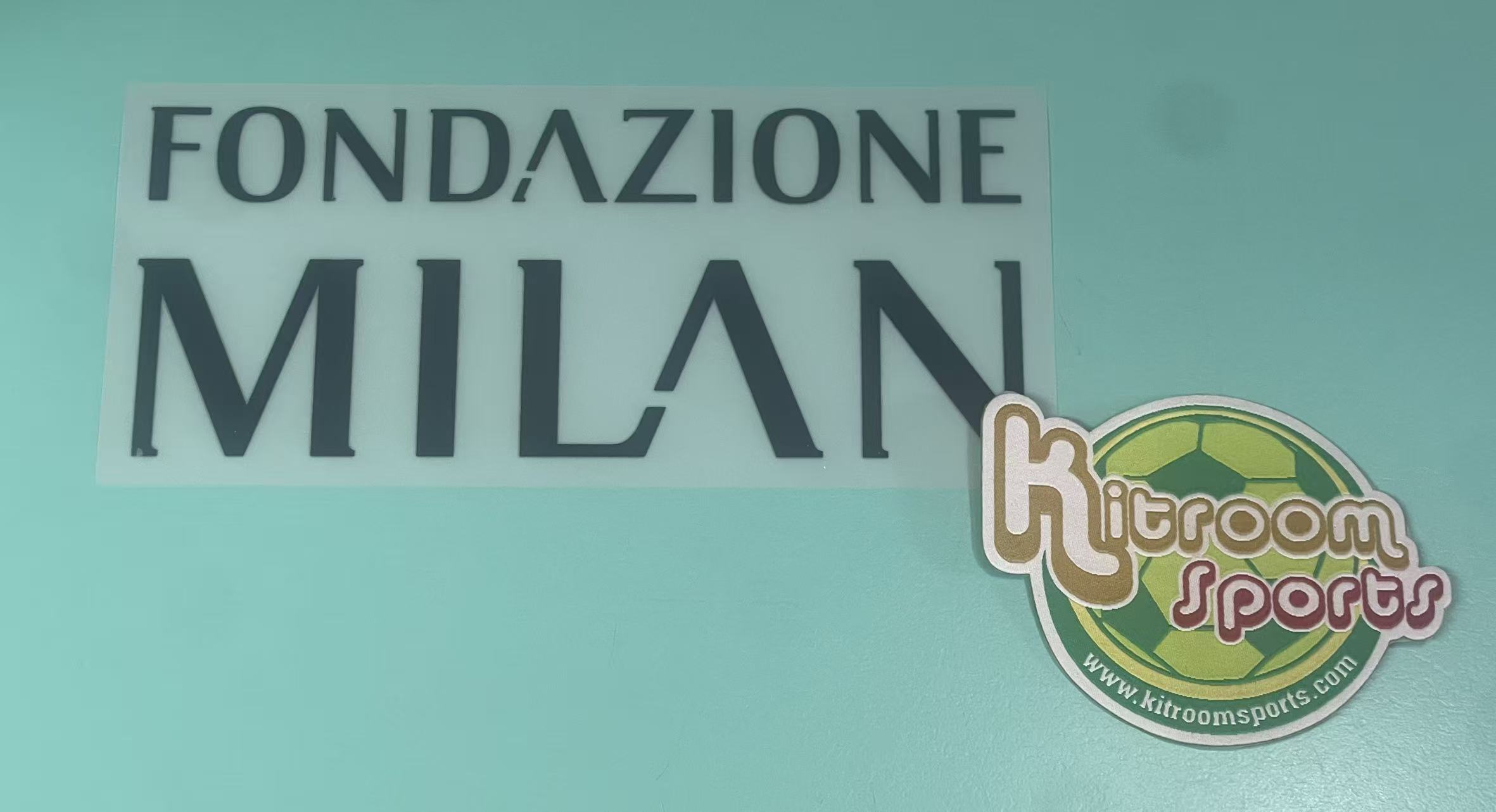 2022-23 AC Milan Away UCL Back Sponsor " Milan Foundation "