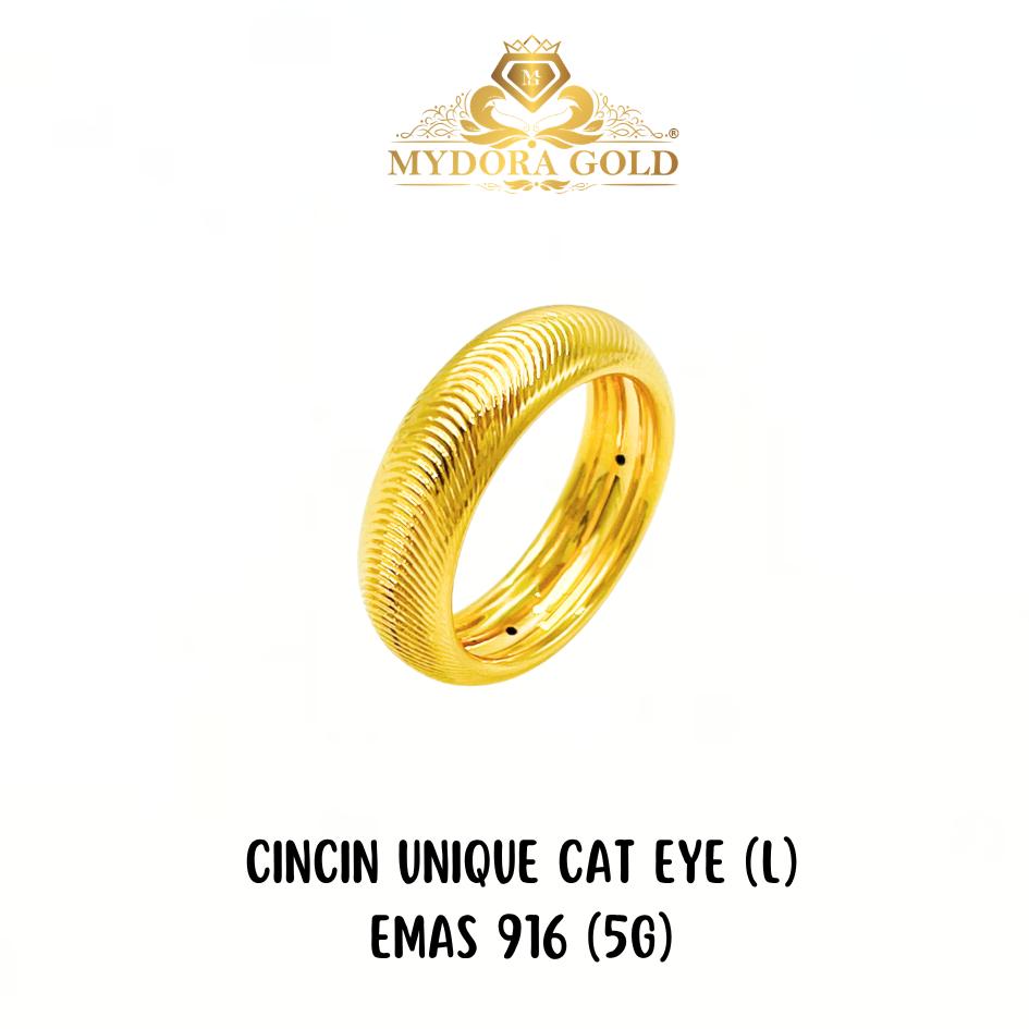 MYDORA Cincin Unique Cat Eye (L) (5G) l EMAS 916/22K