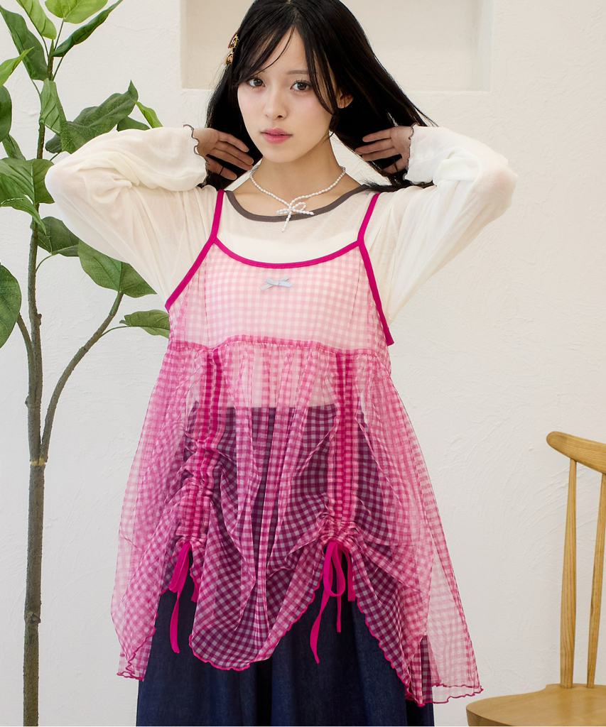 抽繩蝴蝶結吊帶【JOT005】