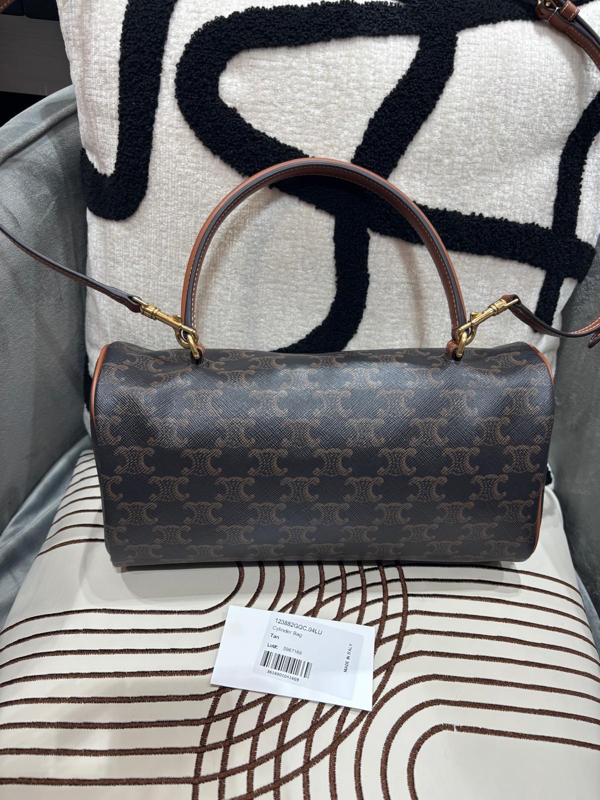 Celine Cylinder Boston Bag 100%Authentic, 99%New ✅Dust bag