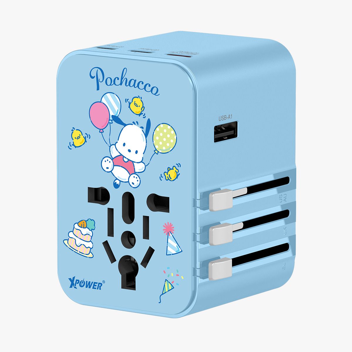 XPower Sanrio系列 45W 6 輸出 PD 旅行轉接器