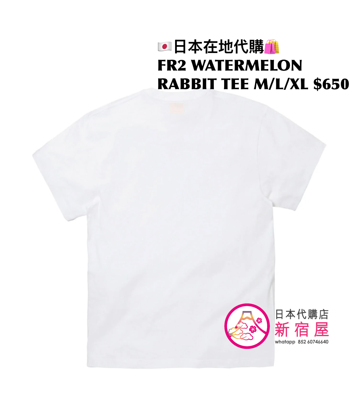 FR2 WATERMELON RABBIT T-SHIRT