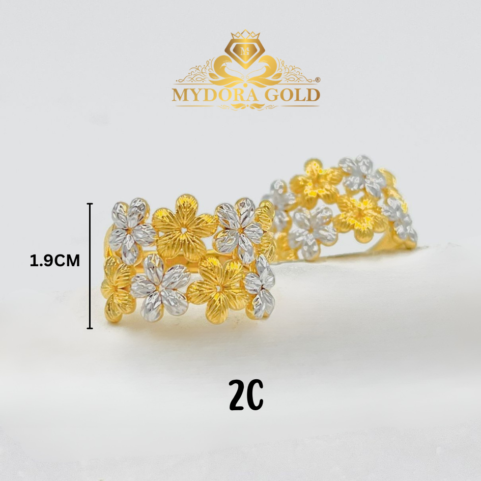 MYDORA Cincin Bunga Daisy Duo-Layer (5G) l EMAS 916/22K