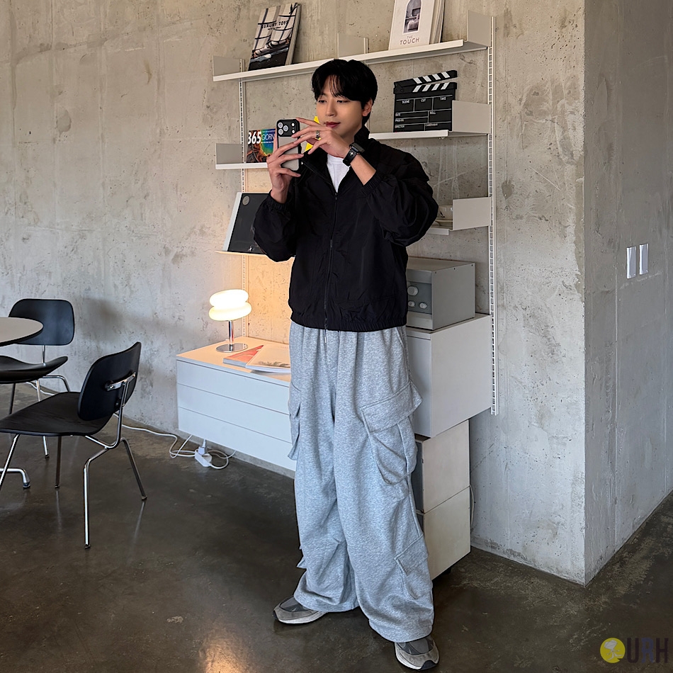 【100%保證韓國直送】韓系質感 輕量高領抽繩連帽運動風褸外套 🧥 [5 color] RF118058