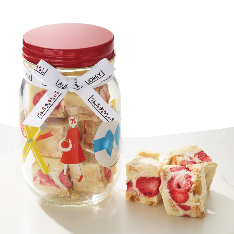 AUDREY 草莓巧克力玻璃罐 (150G)