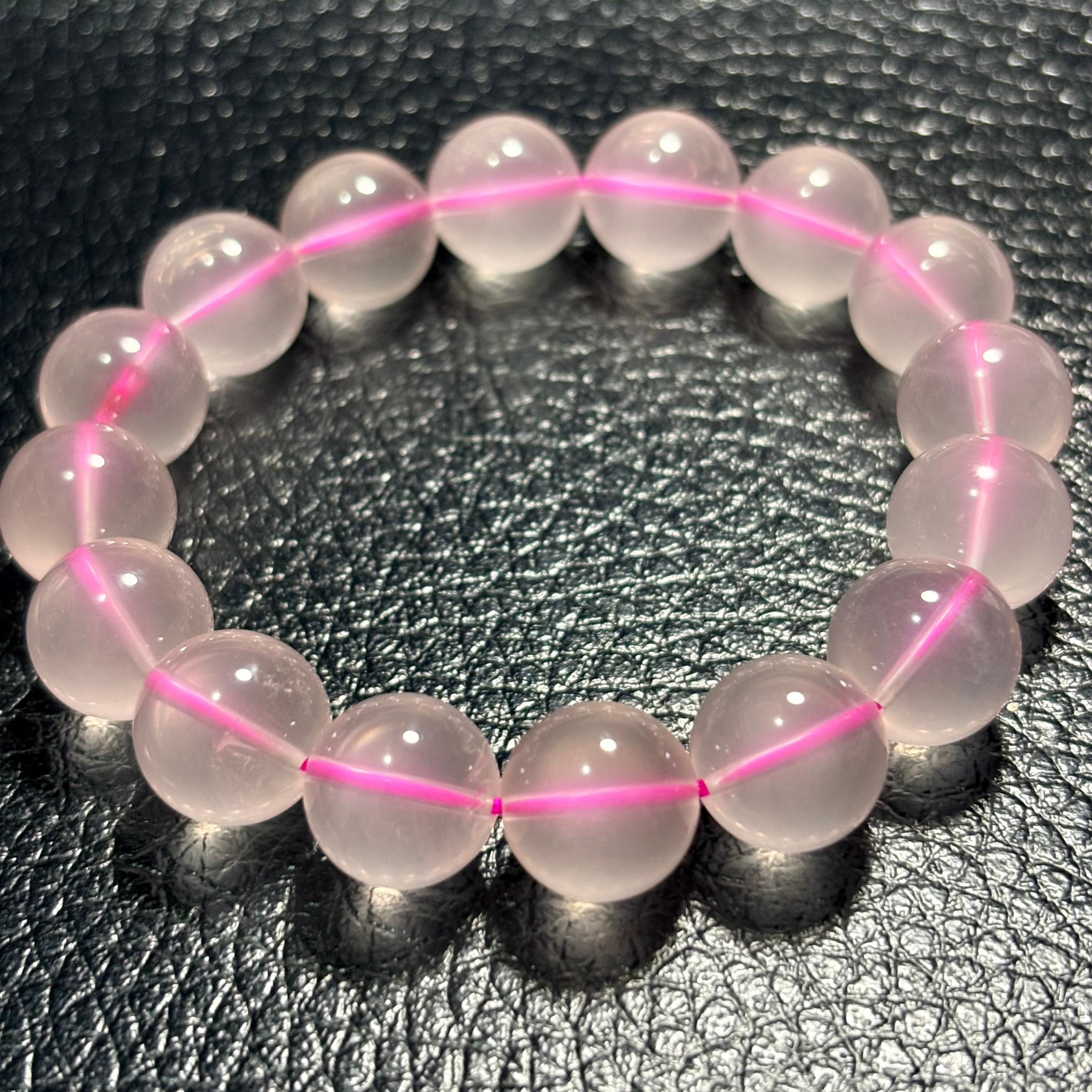 12.5mm星光粉晶手串（附送證書）No. 2870