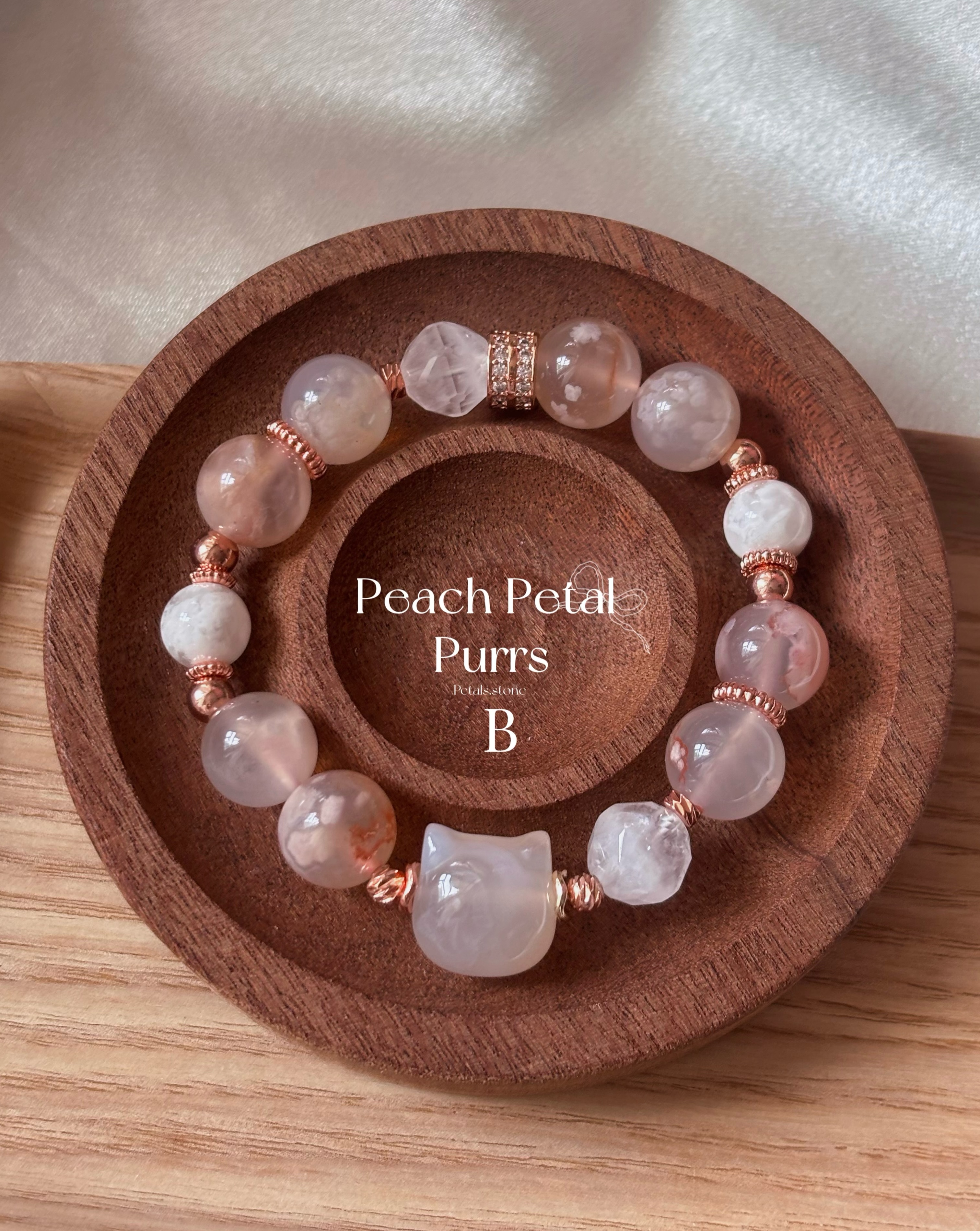 🍑Peach Petal Purrs🐈🌸｜橙粉櫻花瑪瑙貓貓