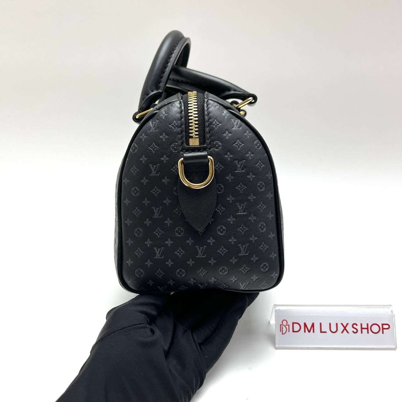 LV Black Calfskin Speedy 20 GHW