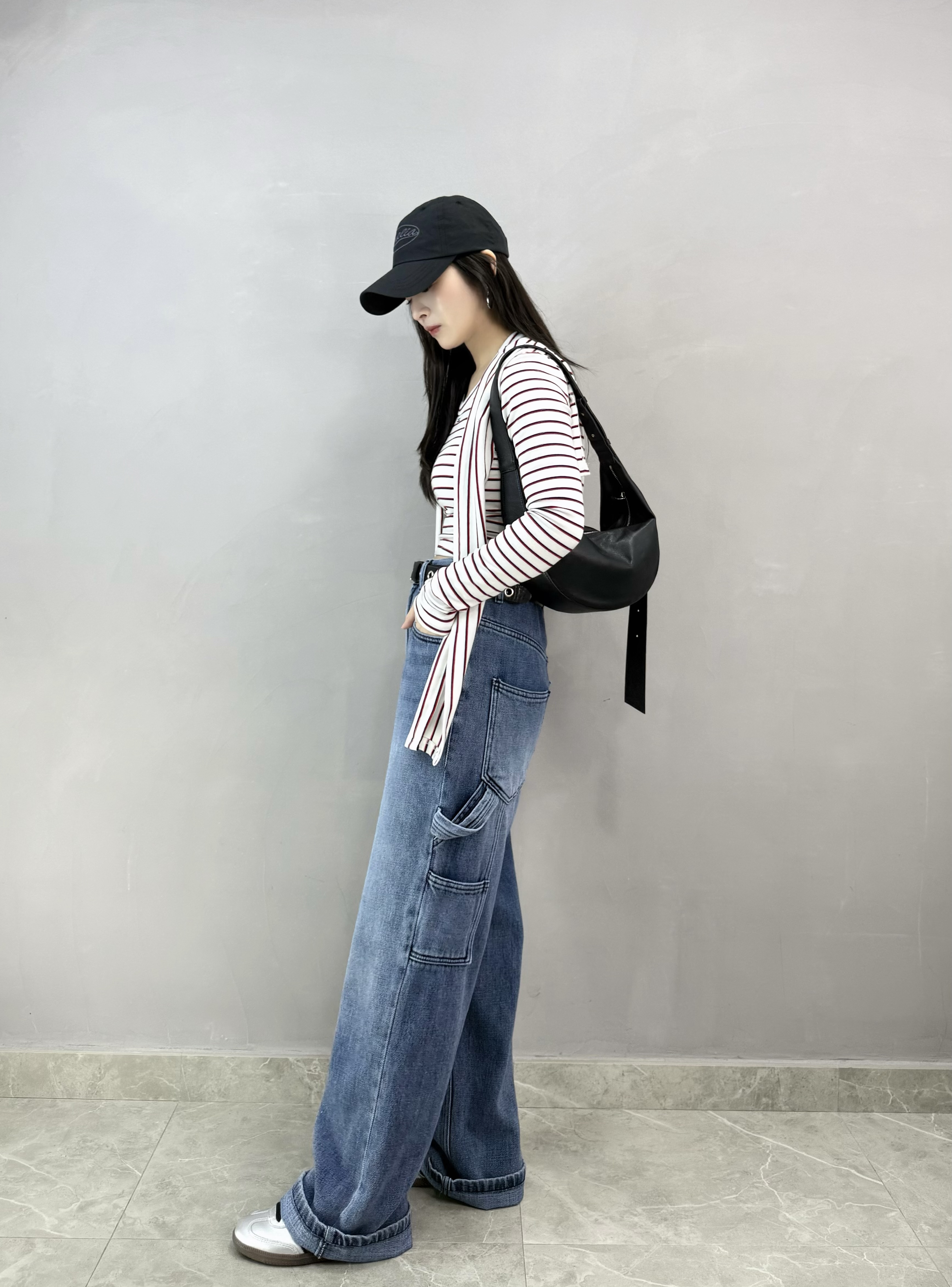 J70 側袋直腳牛仔褲