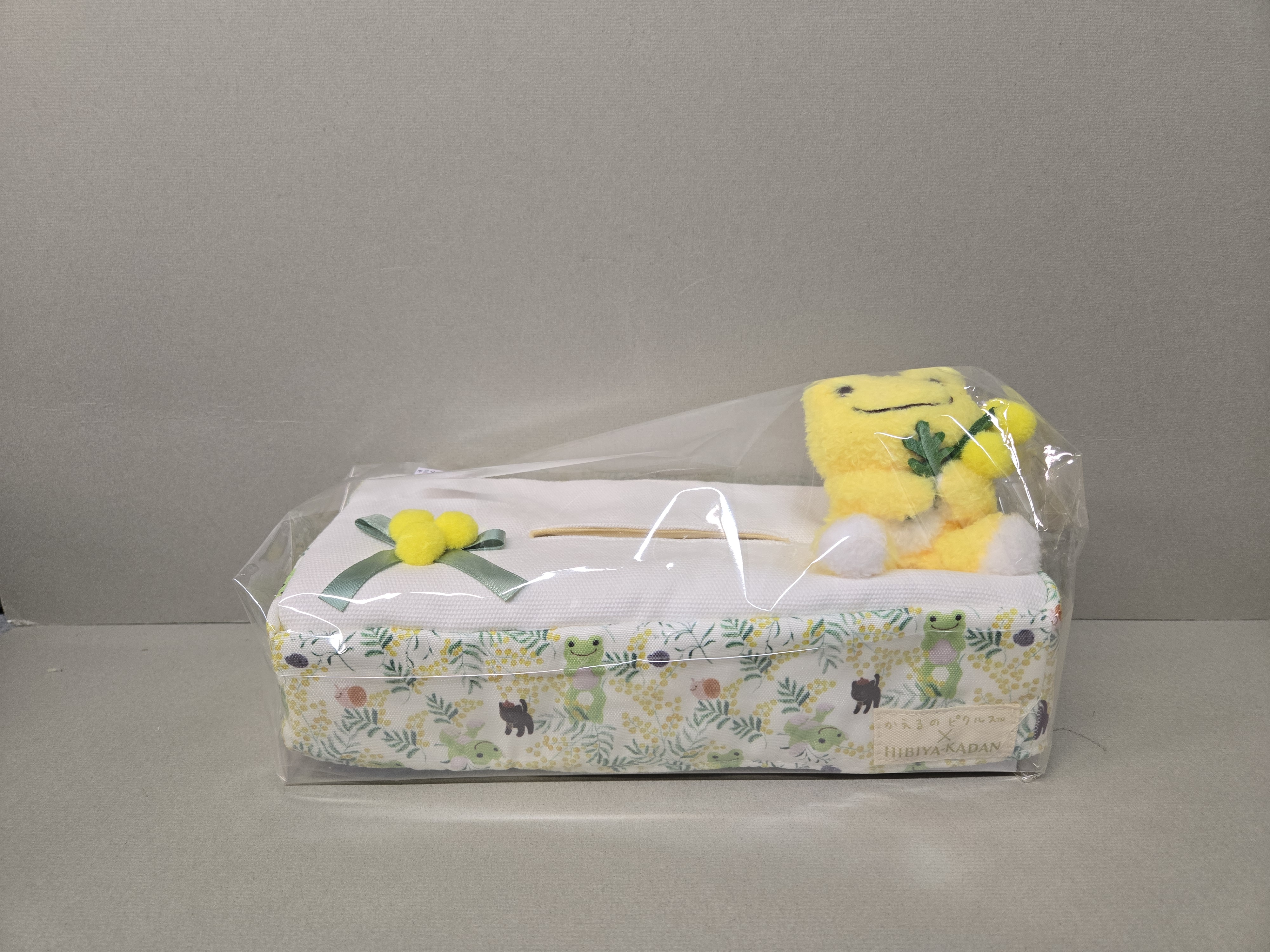 Pickles×Hibiya-kadan含羞草系列黄色立体青蛙纸巾套