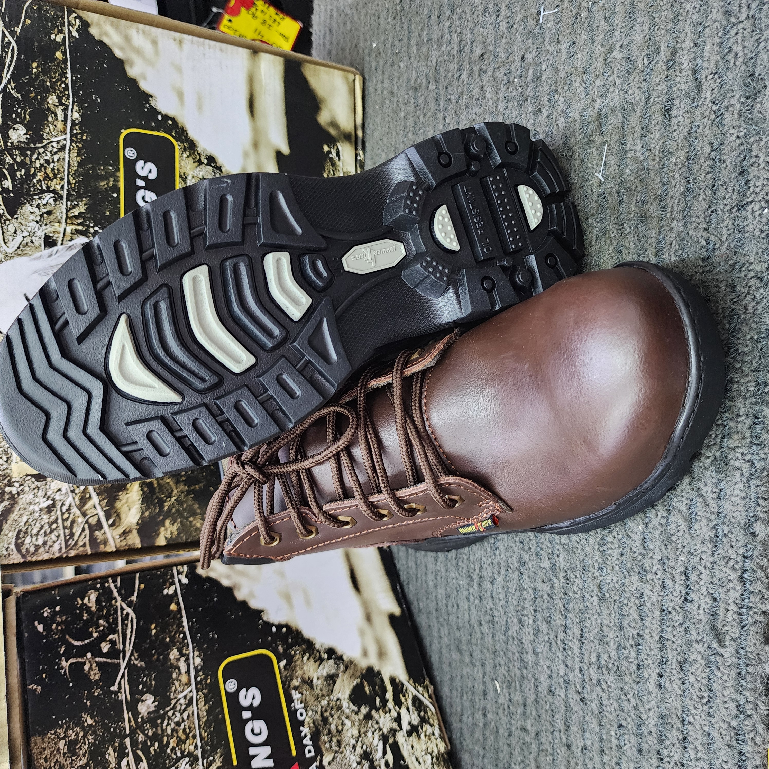 Hammer King Safety Shoes HK 13014 Steel Toe Cap Steel Mid Plate sole SIRIM and DOSH Approved Kasut Keselamatan