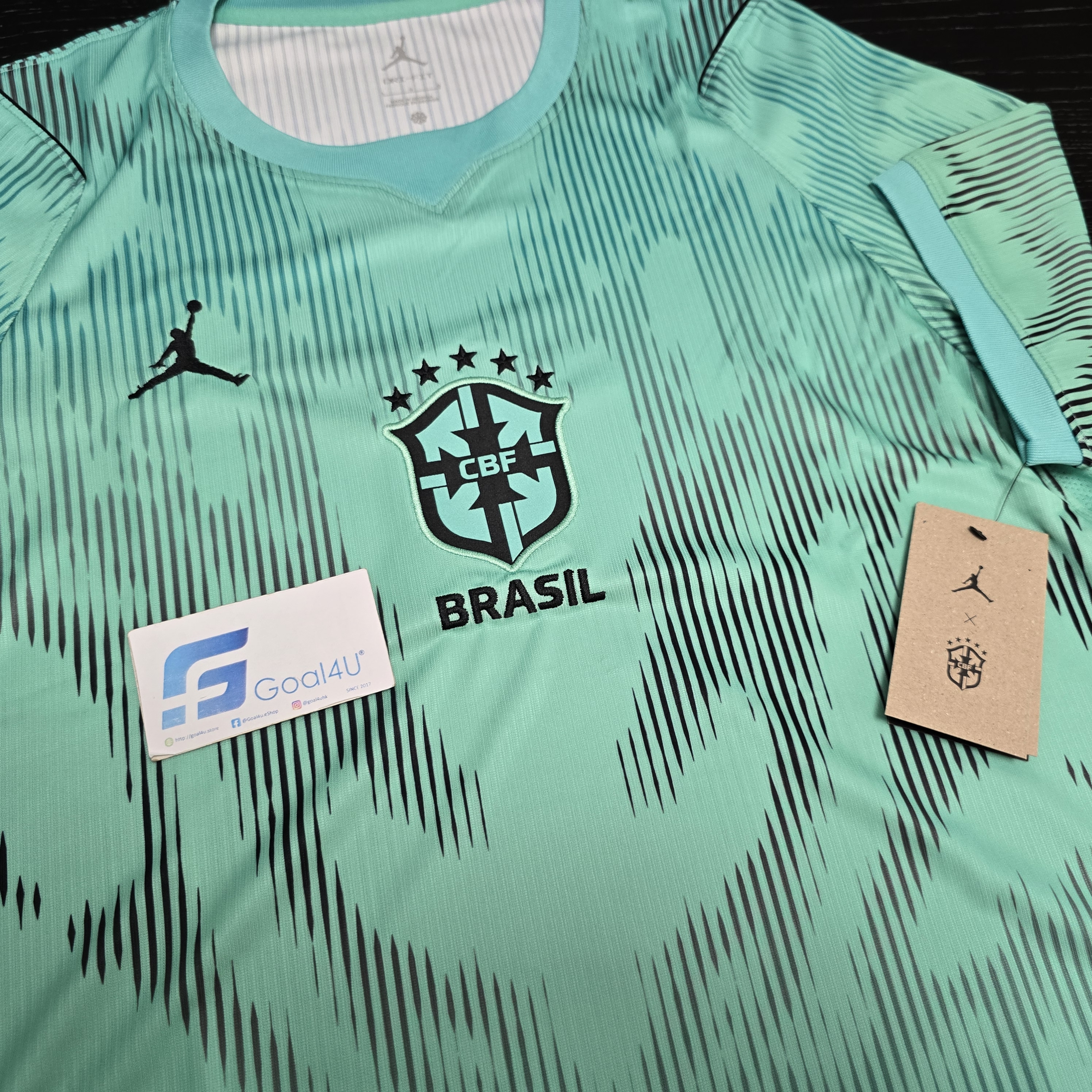 Nike x Jordan Brazil 巴西 2026-27  薄荷綠龍門球衣 (可加印字章) IQ3335