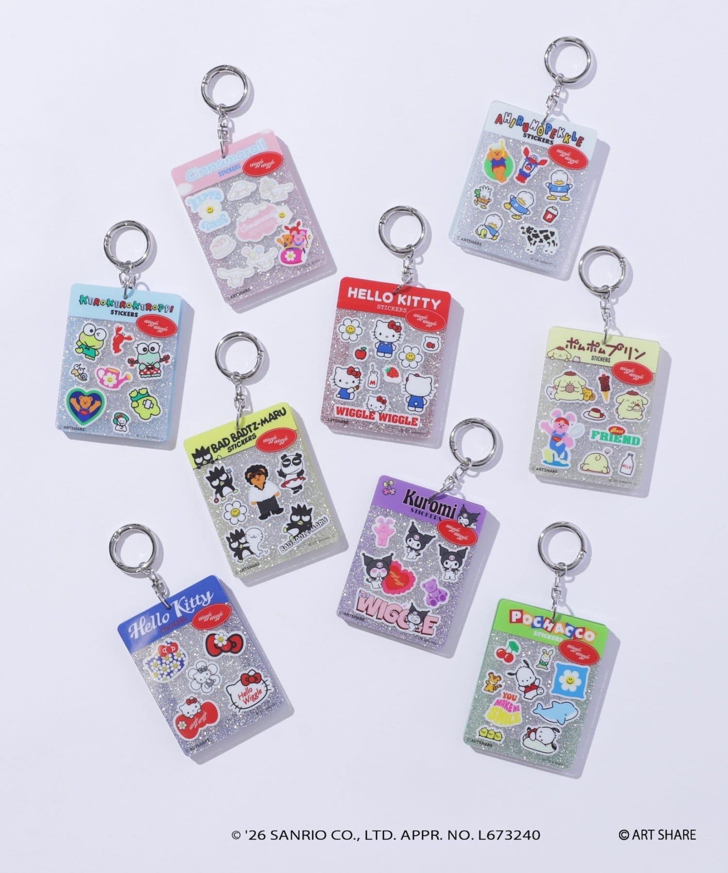 日本預訂📍日本Sanrio x Wiggle Wiggle系列 - 鏡子鎖匙扣盲盒 2026年11月下旬出貨
