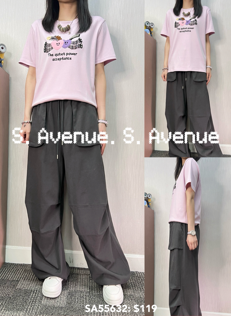 SA55632: 短袖心心飛馬 tee