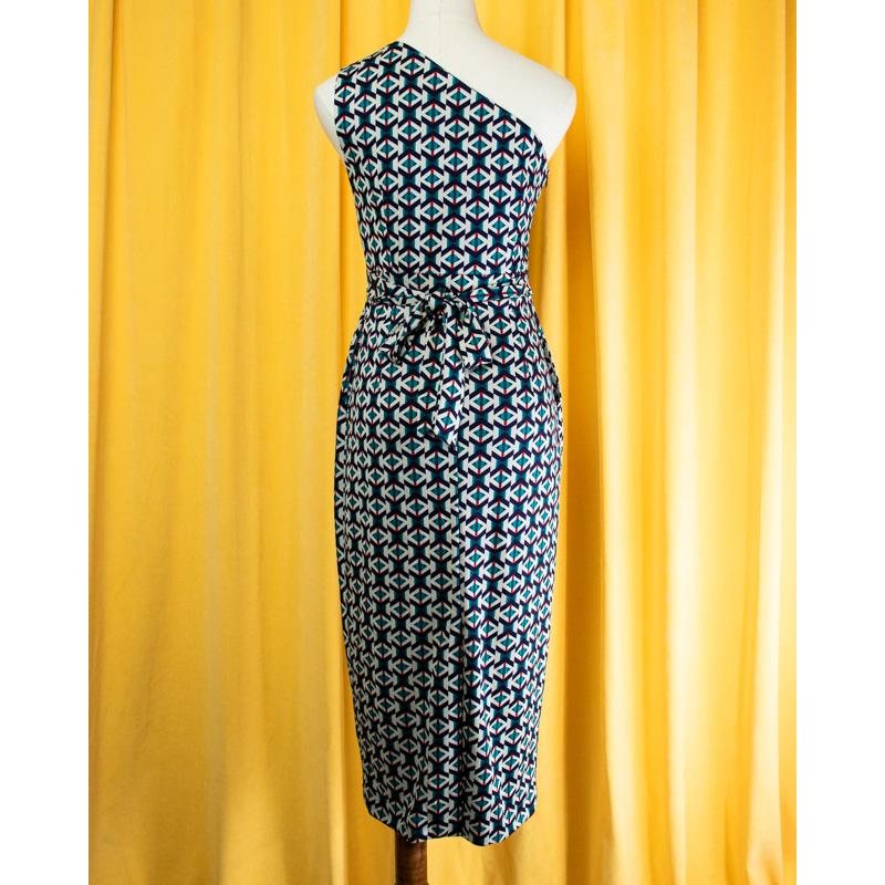 （SOLD OUT）- 1980s Inspired One Shoulder Summer Dress - Exotic Giorgia Dress (FM159)