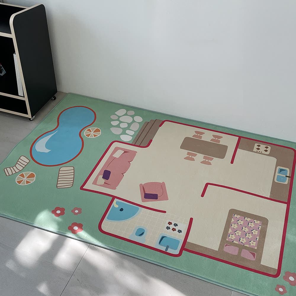 Dollhouse Play Rug 100x150cm
