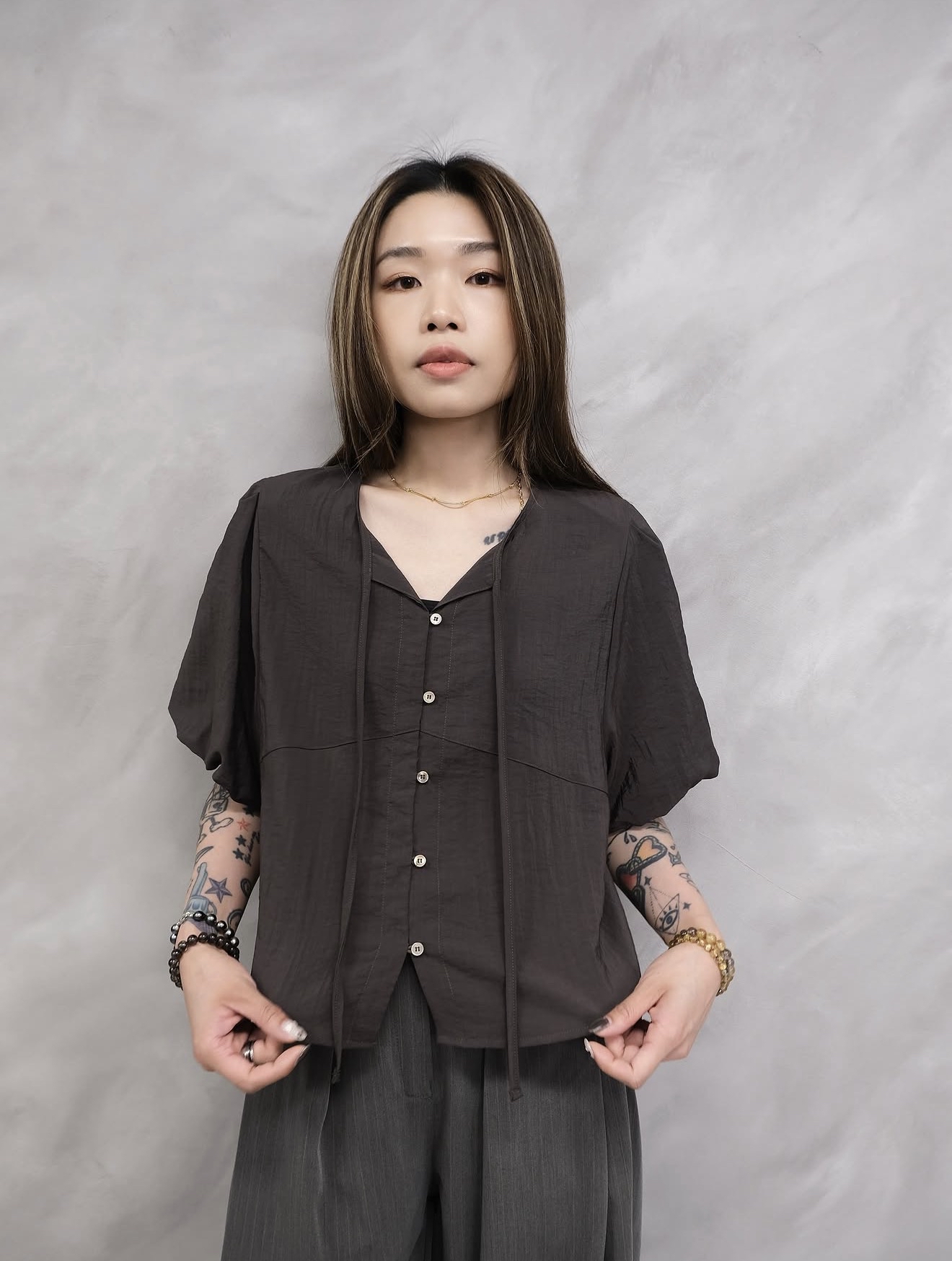 Puff sleeve design top #top132
