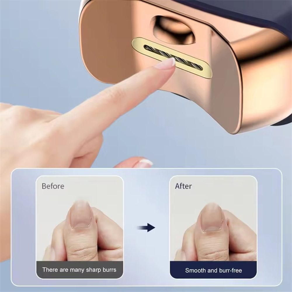 高品質超靜音帶燈充電磨甲器 英文 白色 UB0283