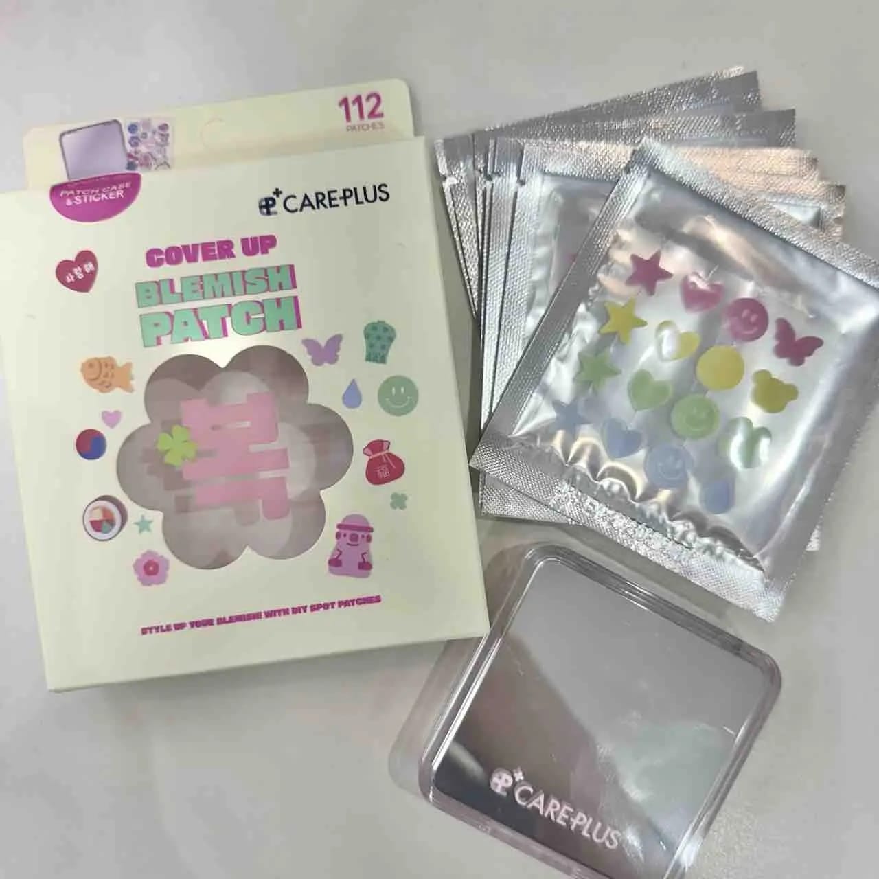 Olive Young 可愛造型隱形痘痘貼(共112貼+送鏡子收納盒)
