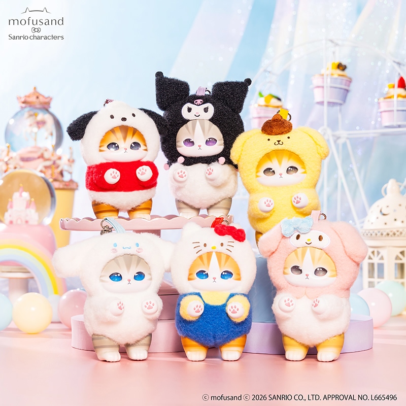 🌸 【預訂】mofusand x Sanrio Kiramekko 公仔掛飾<隨機> - 17/7新品
