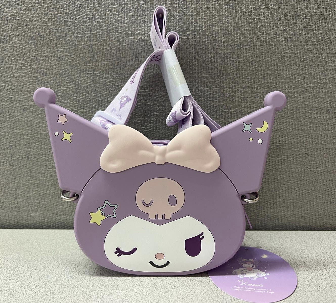 🎌日本限定🎌 Kuromi 矽膠物料可斜孭 立體造型多用途袋