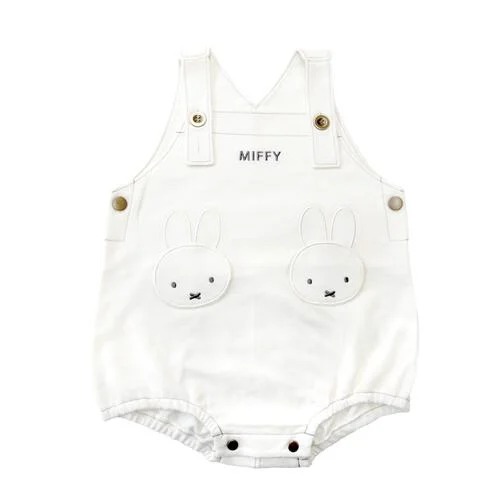 Miffy Boris 嬰兒牛仔吊帶褲 藍色白色 