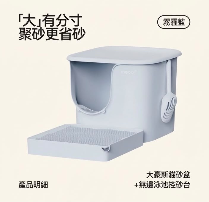 meoof 大豪斯貓砂盆 (預購產品)