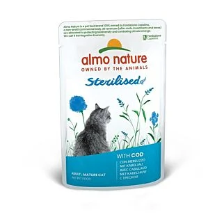 Almo Nature Functional Sterilised 鱈魚 絕育貓鮮包 70gx30