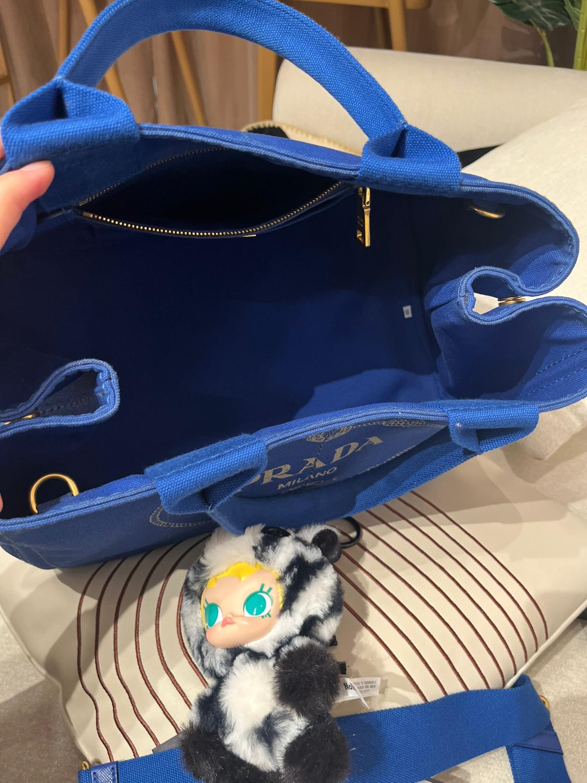 Prada canvas 2way bag BN2642 100%Authentic,98%new