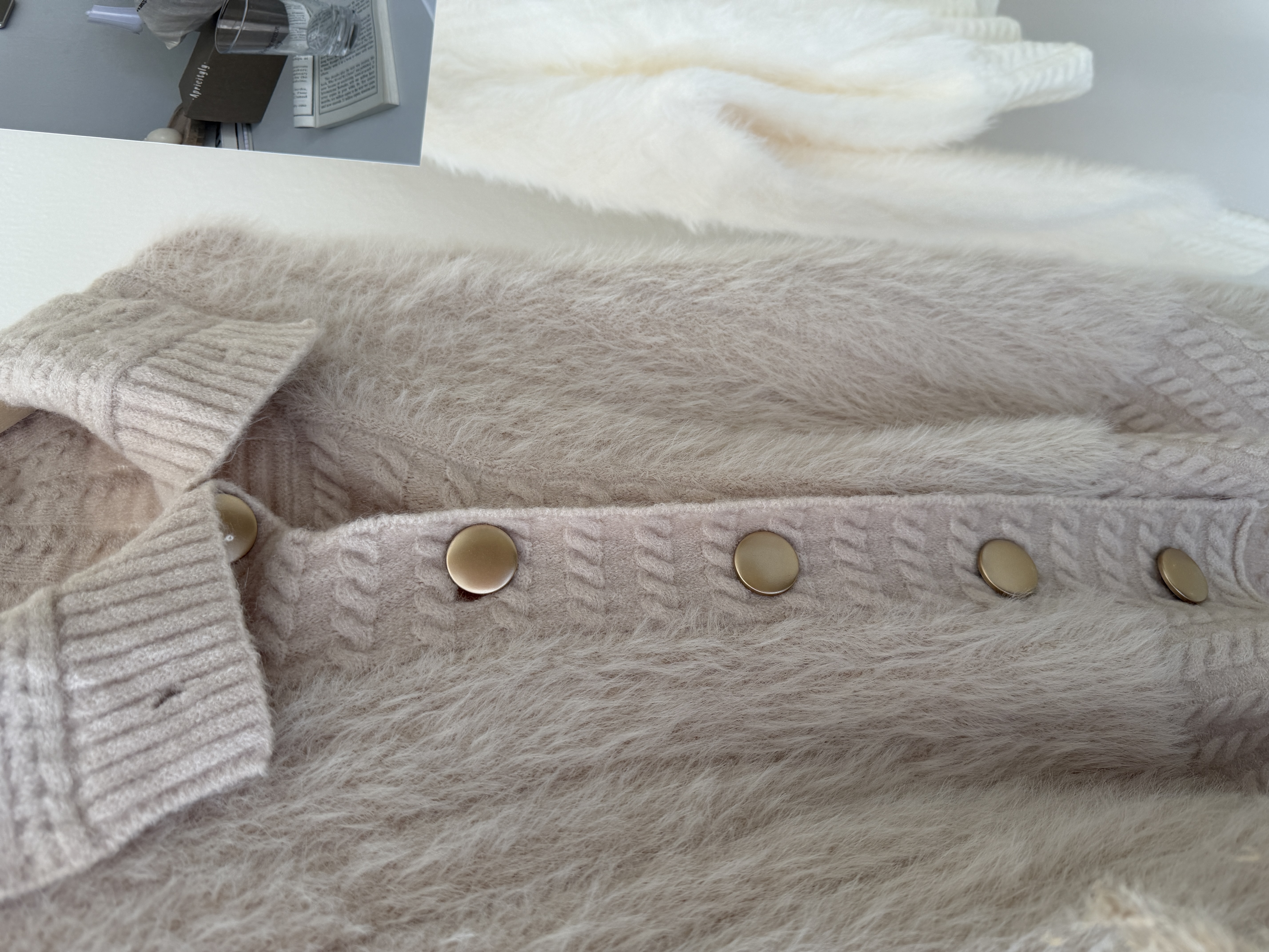 6611 秋冬韩系毛毛翻领外套