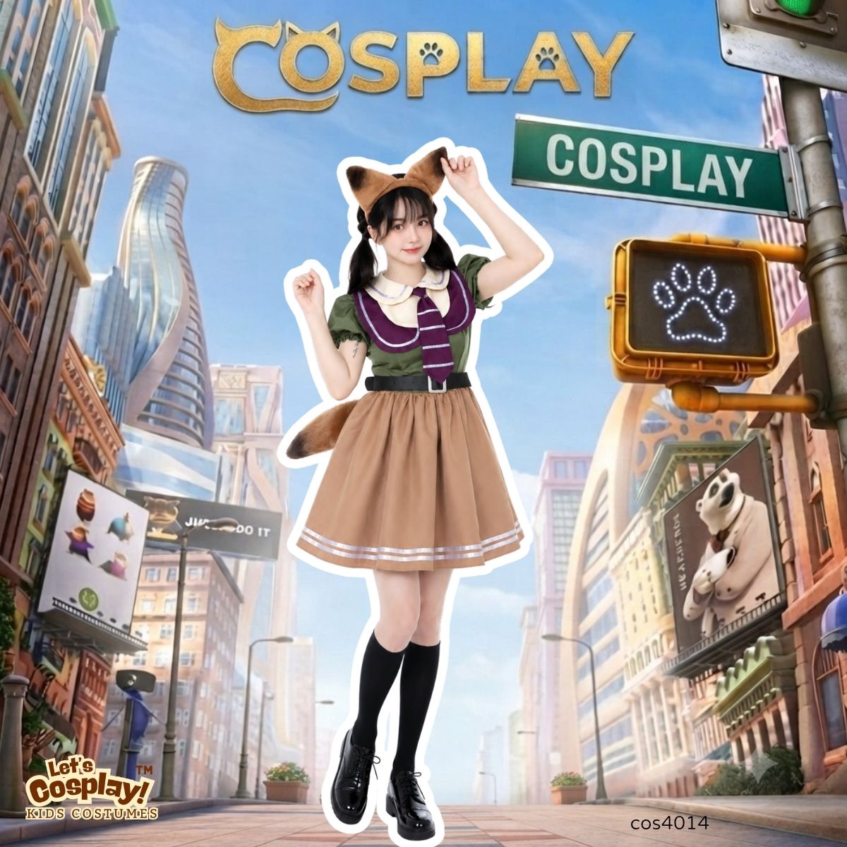 Zootopia Nick Judy Costume  for adult 優獸大都會 阿力朱迪 成人女裝｜Disney Zootopia 狐狸阿力主題服裝｜萬聖節｜動漫展｜香港現貨