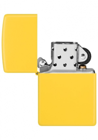 美國製造 | Zippo指定經銷商 Zippo 46019 向日葵啞打火機 – 明亮黃啞光色 (經典夏天光茫) Sunflower Matte Lighter – Vibrant Yellow Matte Finish