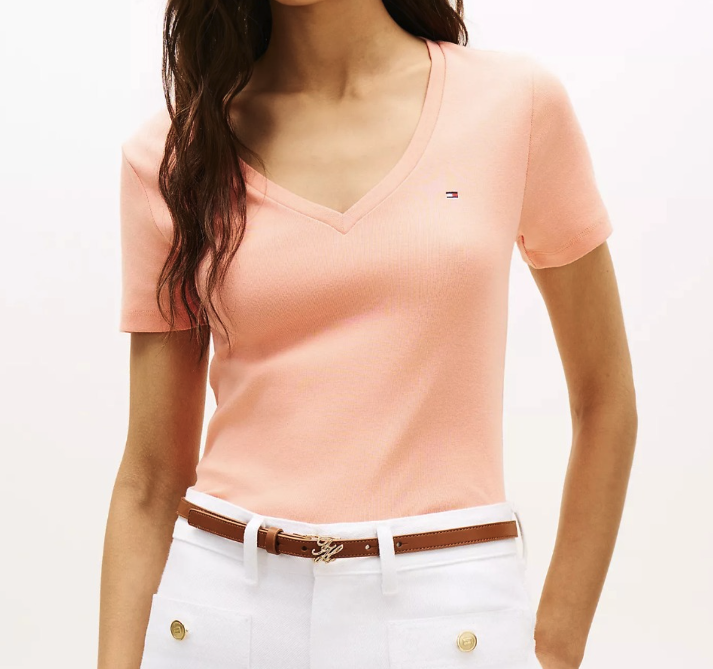 Tommy Hilfiger Striped V-Neck Favorite T-Shirt