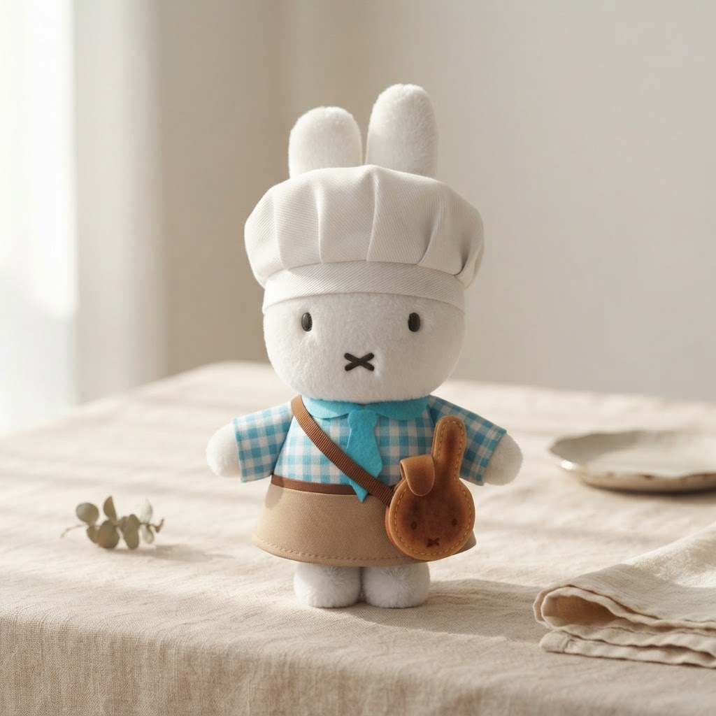 Miffy - 烘焙系列公仔掛飾 (藍色麵包師款)