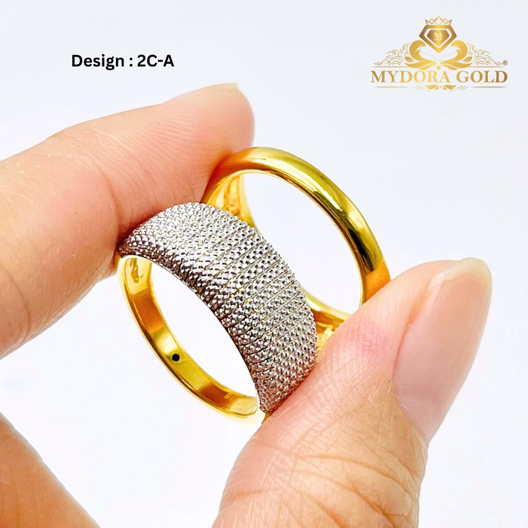 MYDORA Cincin Mini Siciliaa Diamond Cut (5G) l EMAS 916/22K