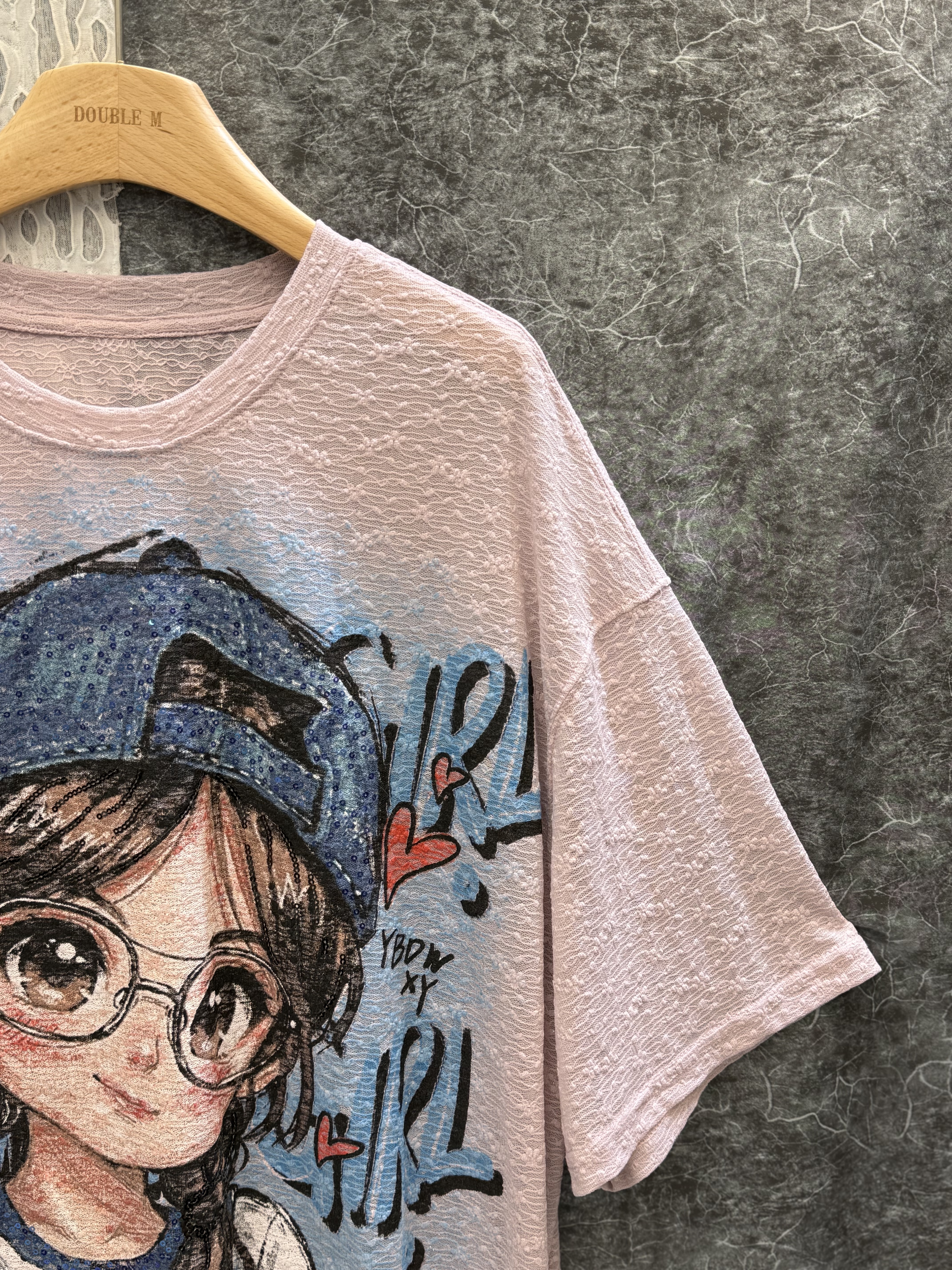 孖辮女孩T